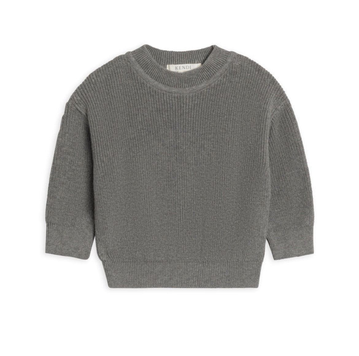 Laurie Sweater Knit Crew Pullover - Heather Charcoal