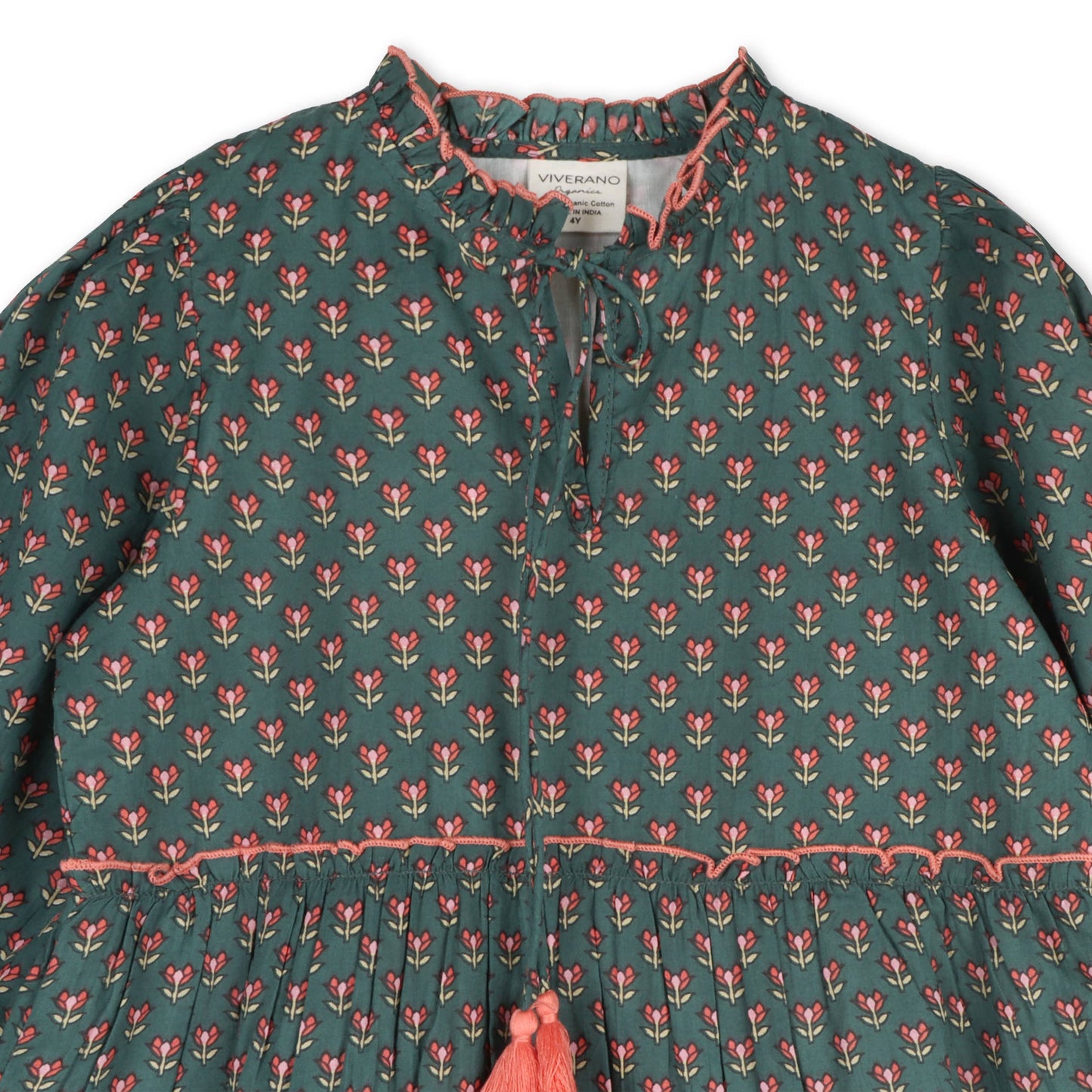 Jasmine Layered Dress - Forest Green (Organic Cotton)