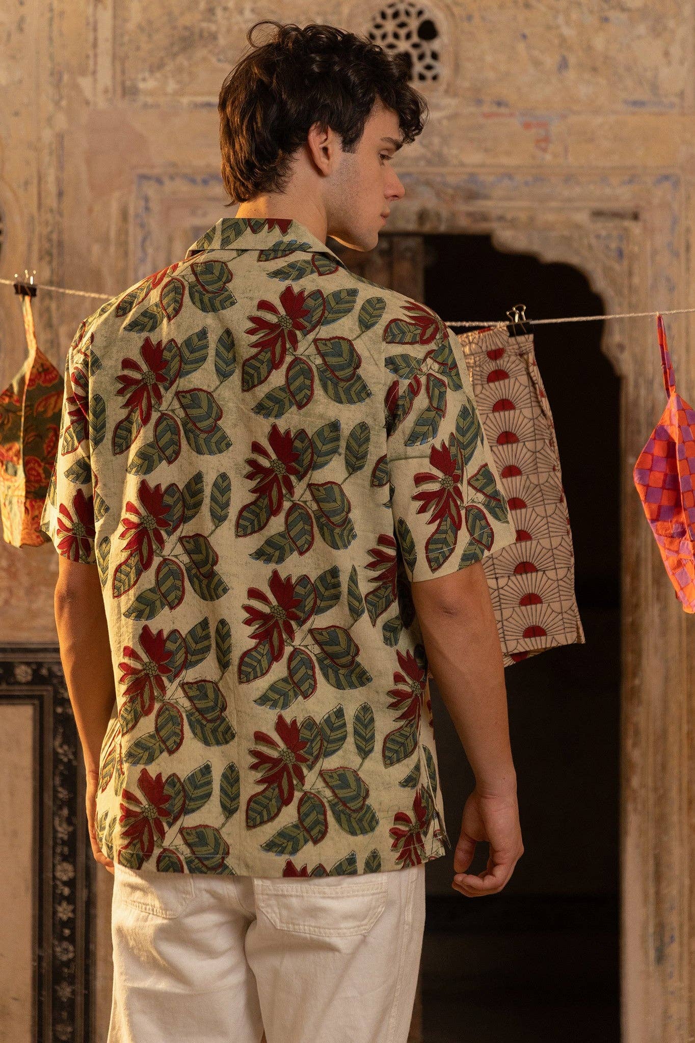 Sage Handblock Printed Cotton Shirt