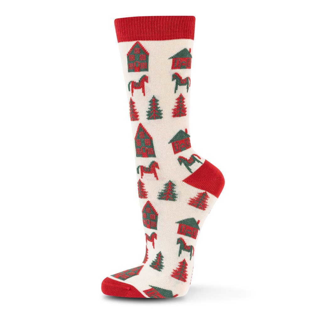 ORGANIC COTTON VERALUNA SOCKS XMASS RED
