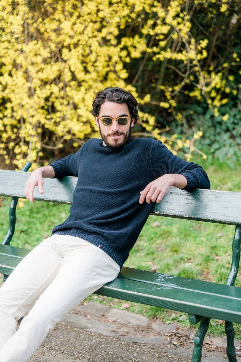 Organic Cotton 3D knitted rice stitch sweater