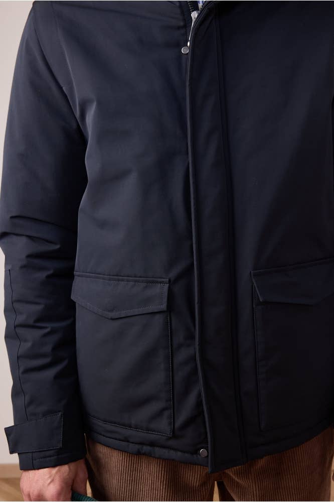 Navy Cosy Short Parka