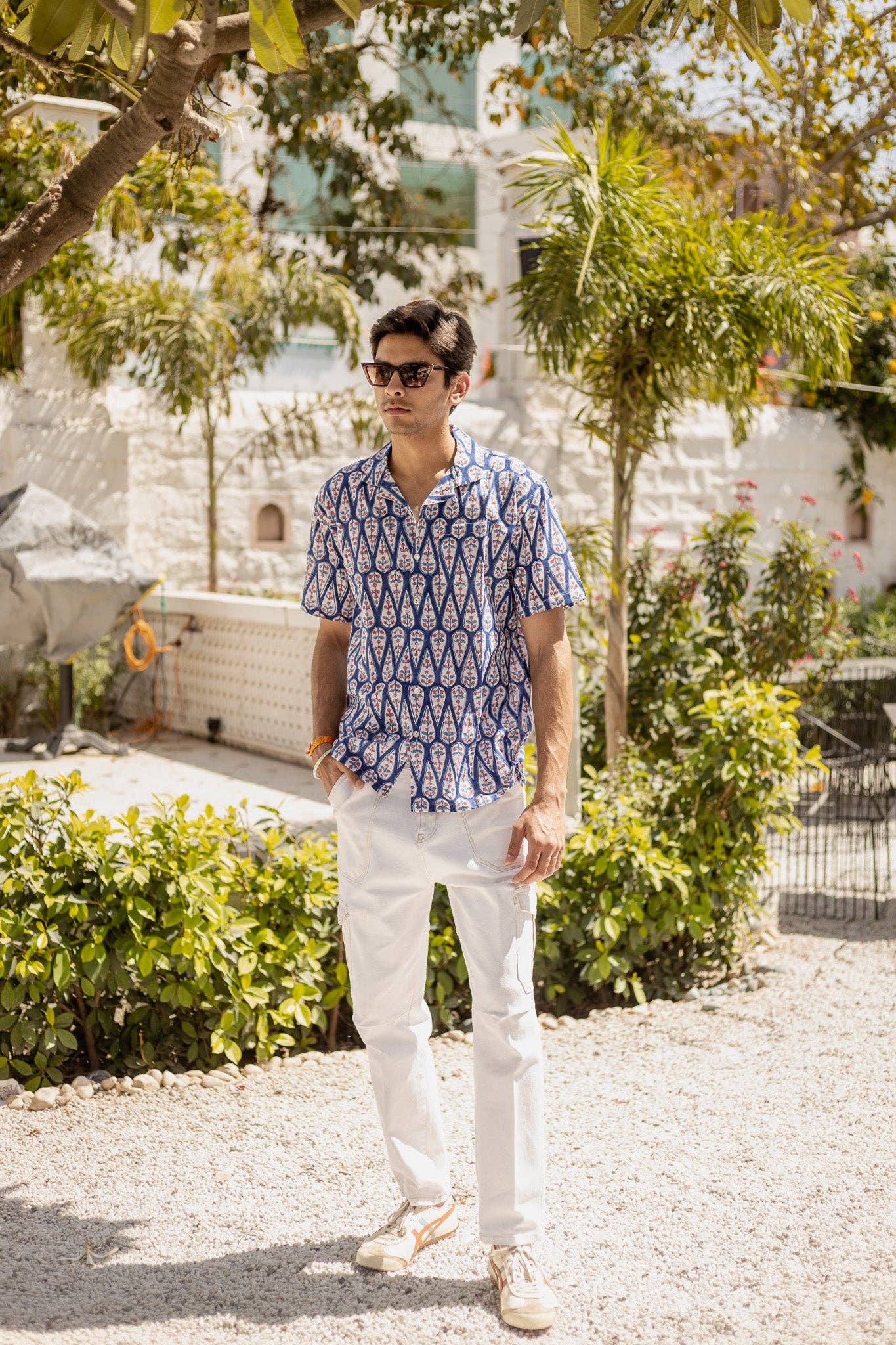 Bluebell Handblock Printed Cotton Shirt