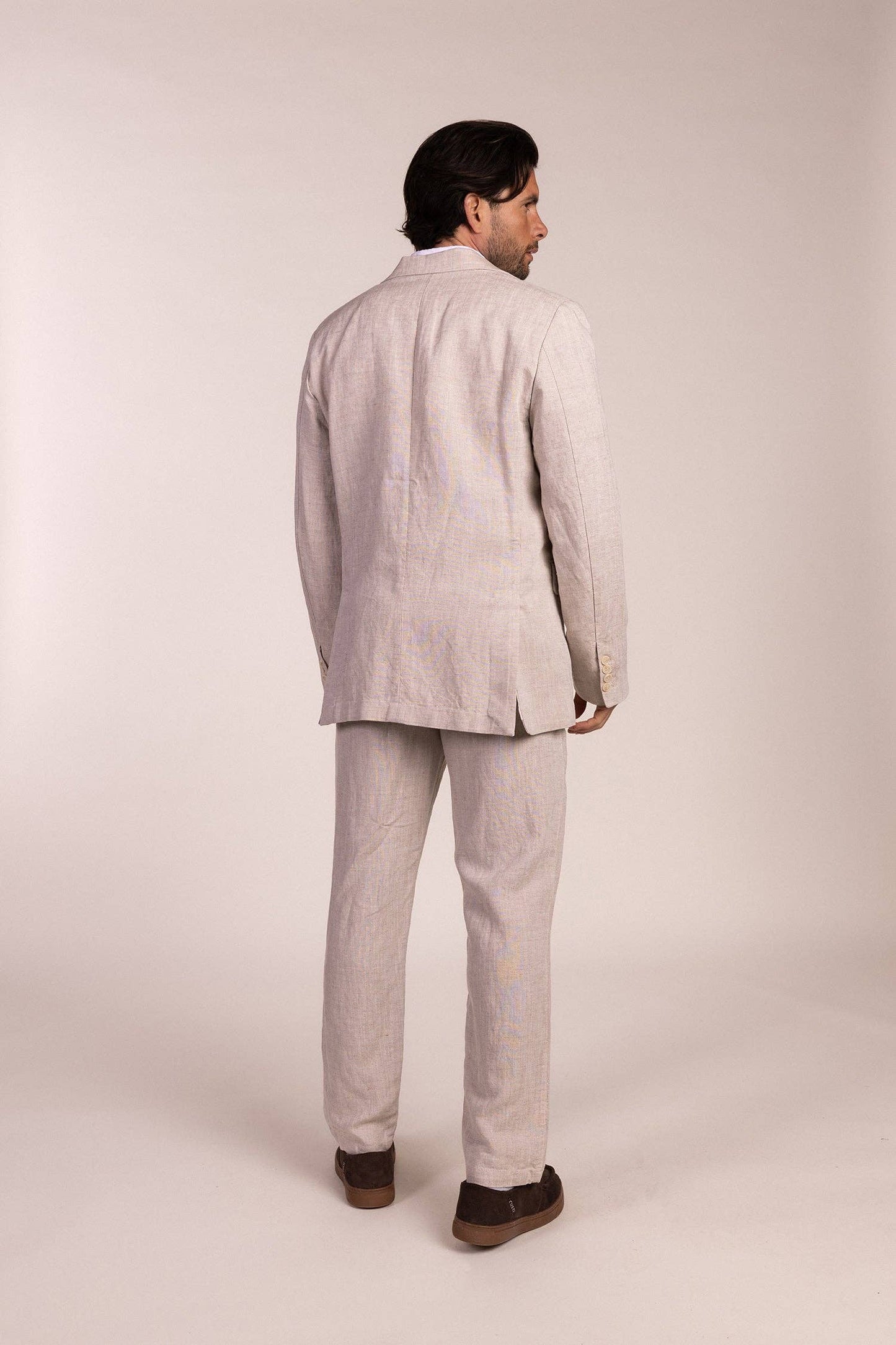 Beige Linen Blazer