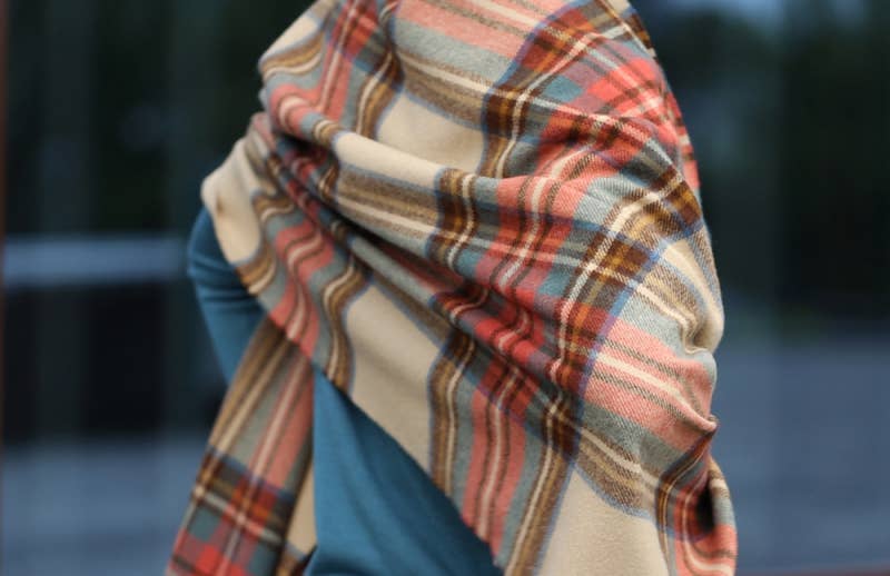 Antique Dress Stewart Tartan Shawl - 100% Merino Lambswool