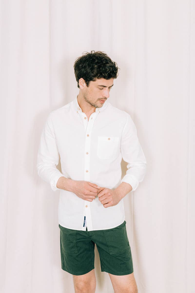 Eco-responsible Linen Cotton Ecru Shirt