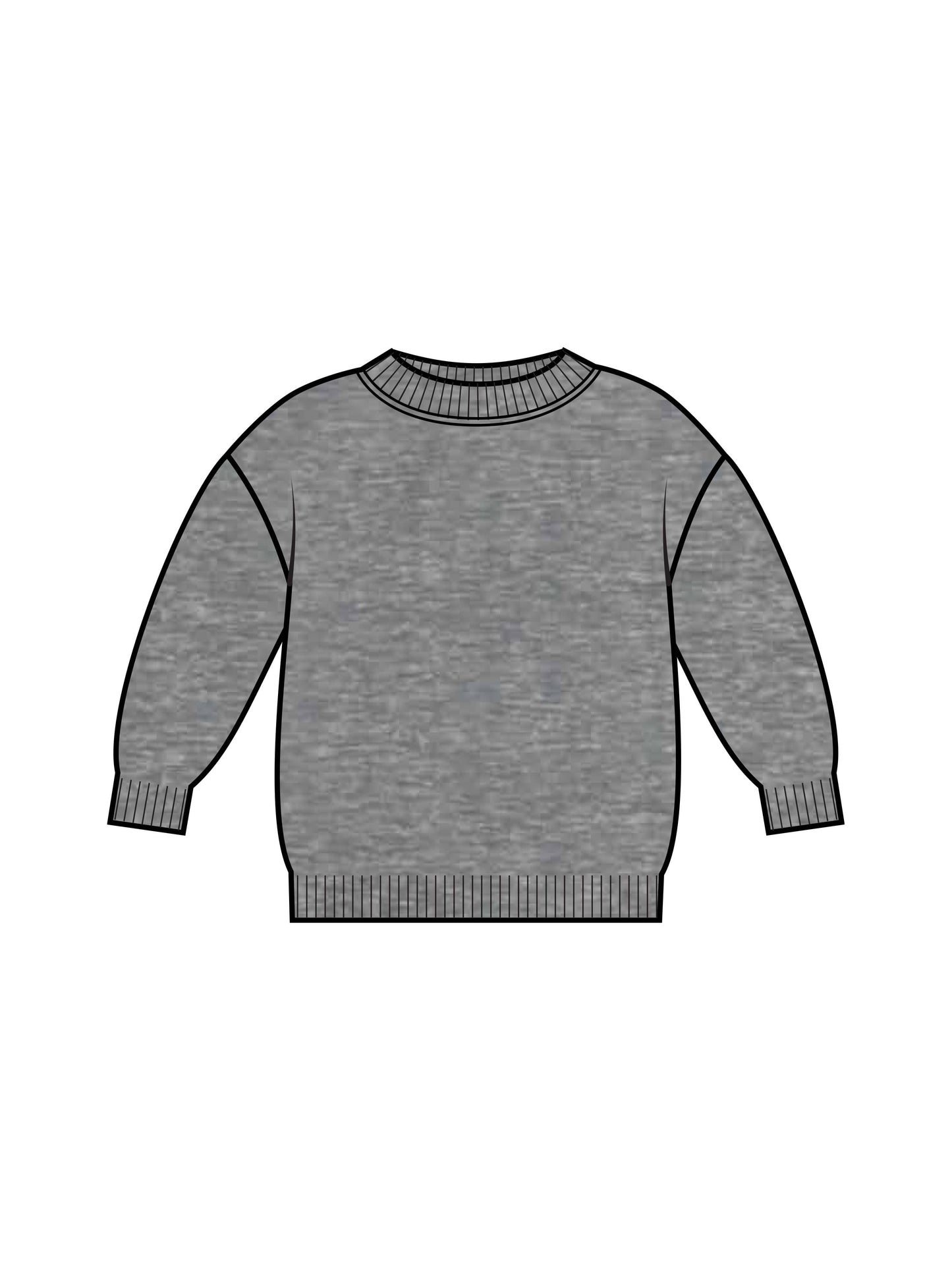 Laurie Sweater Knit Crew Pullover - Heather Charcoal