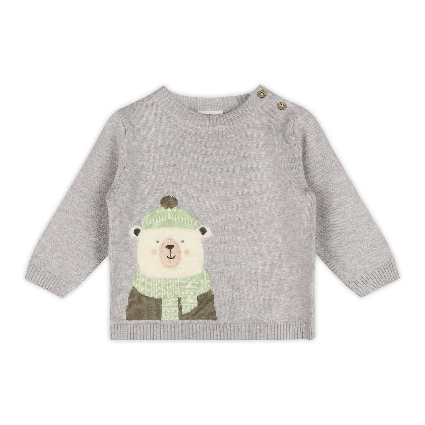 Polar Bear Jacquard Knit Baby Sweater Pullover (Organic)