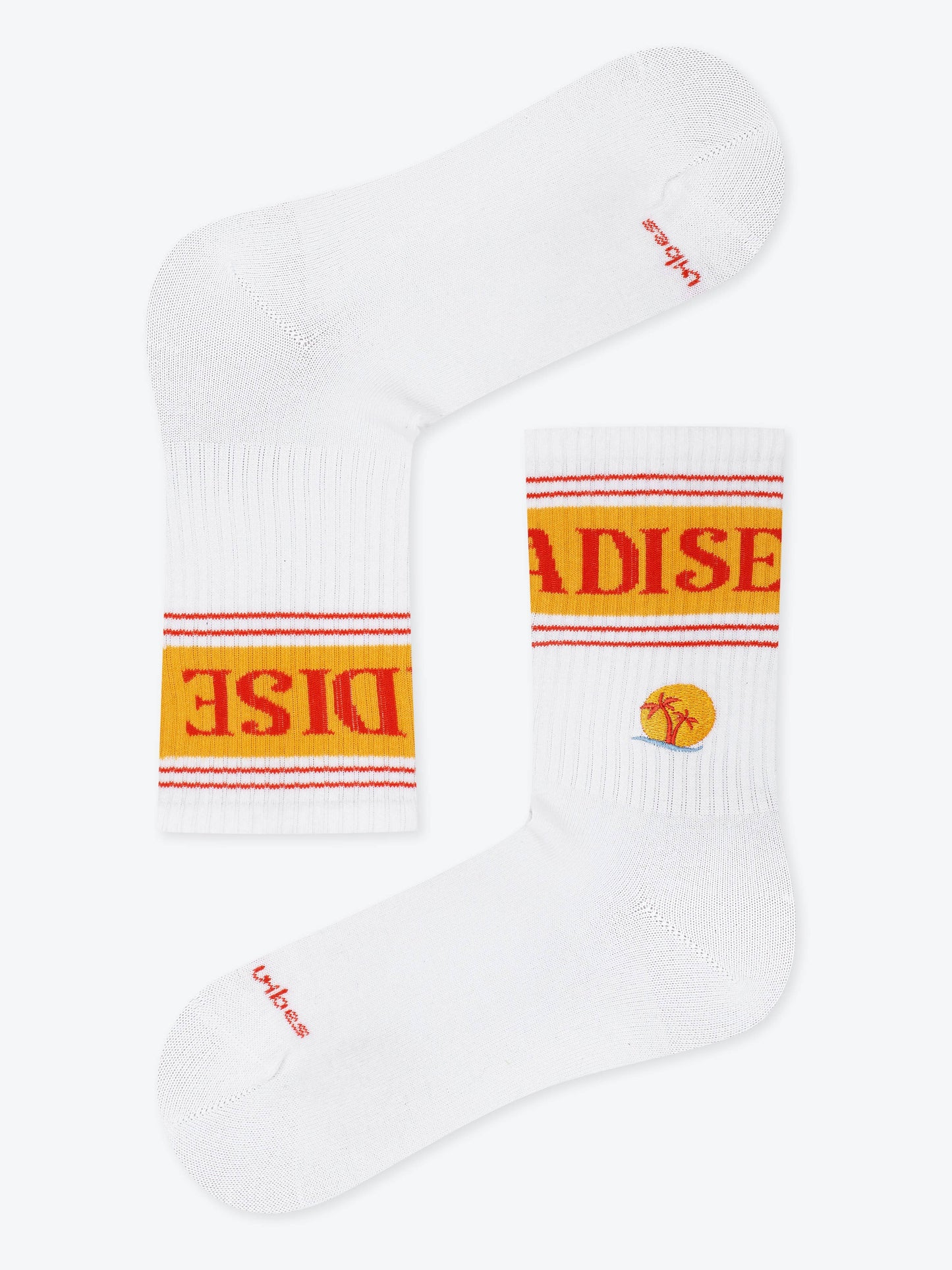 Paradise Socks - Organic Crew Socks with Embroidery
