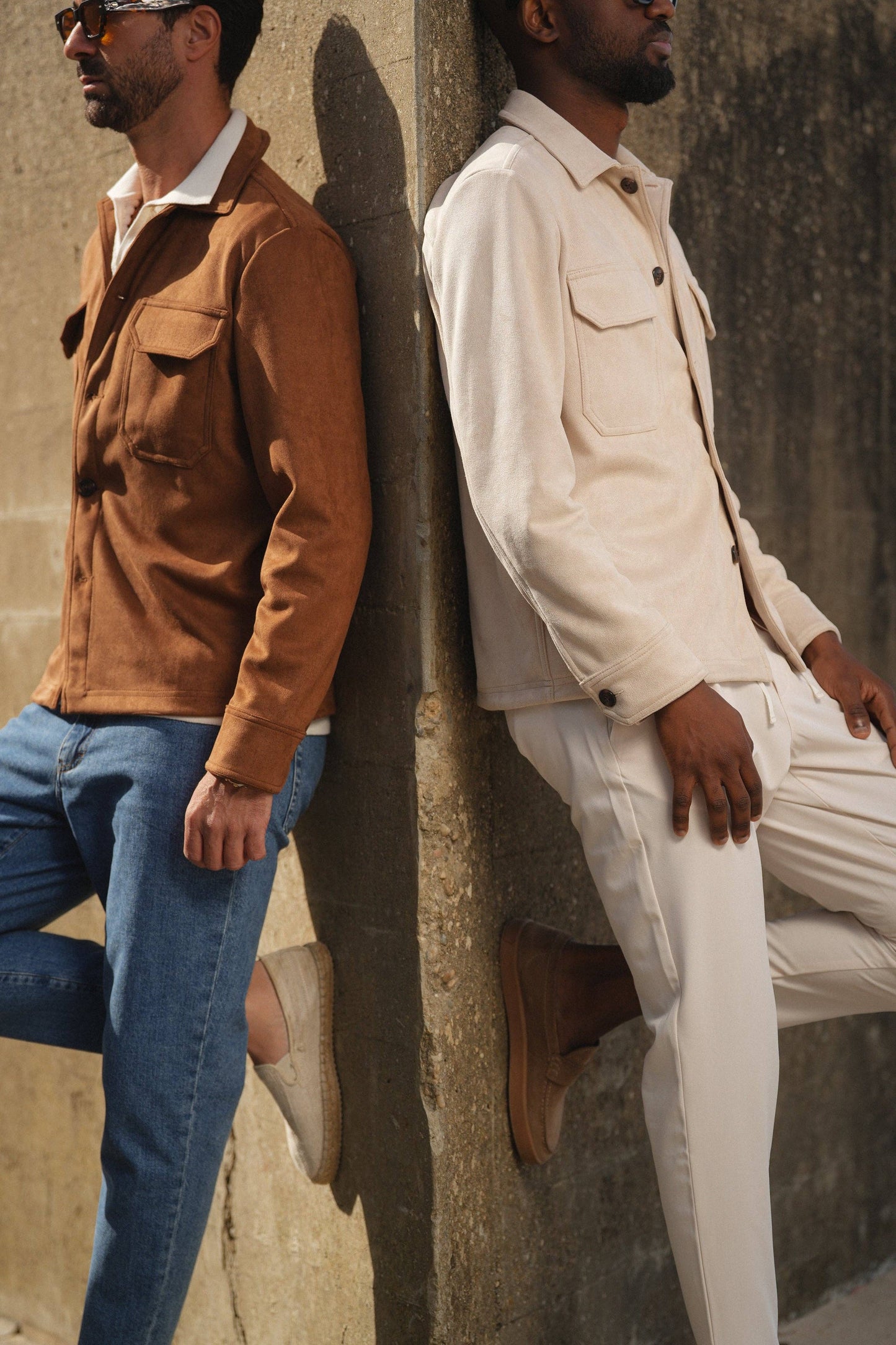 LIGHT BEIGE SUEDE OUTERSHIRT