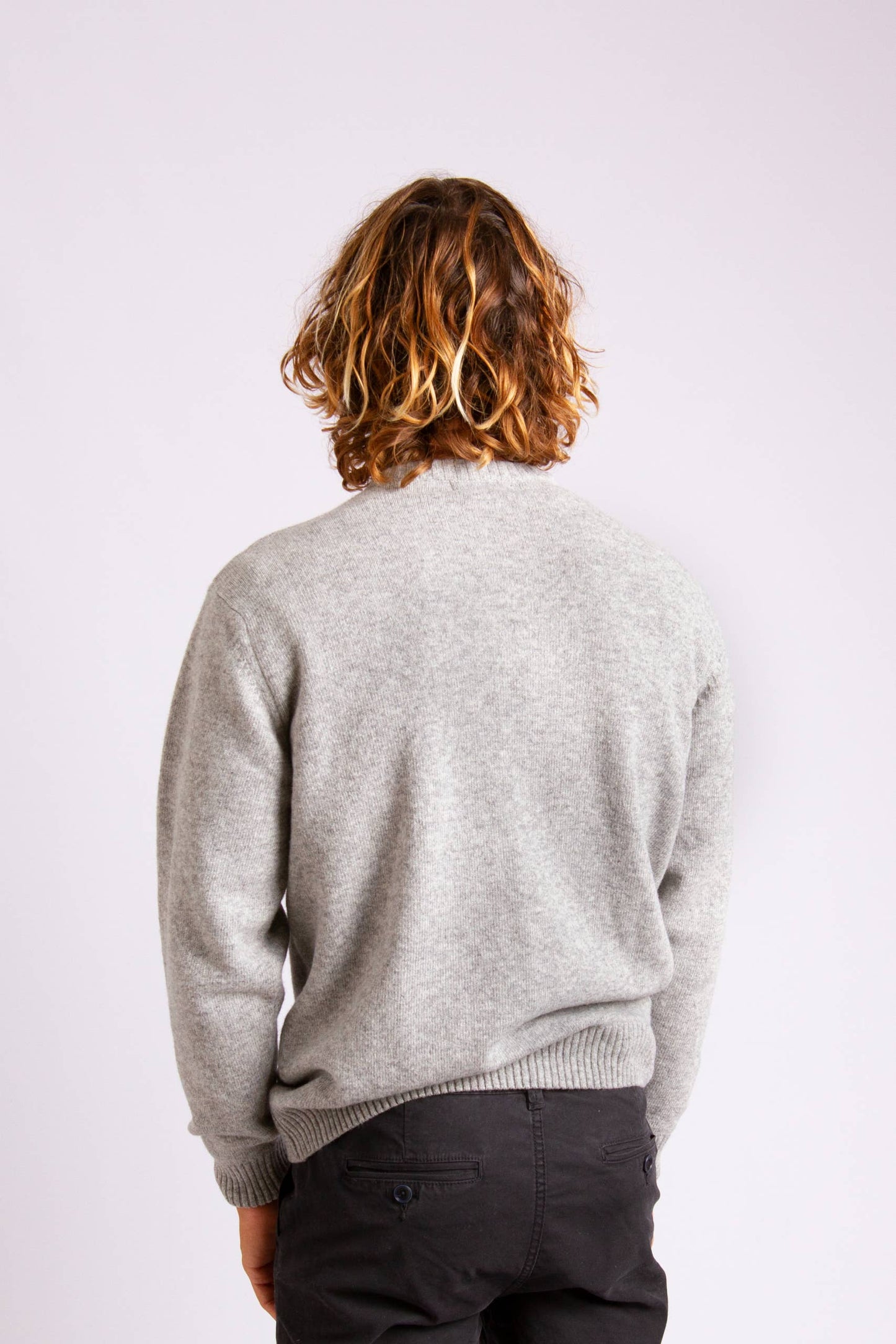 Crew Neck sweater with a fisherman plait pattern (Copy)
