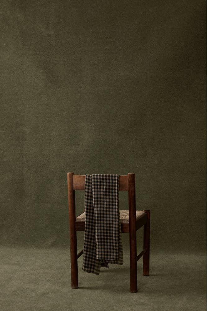 Scarf Wood plaid scarf