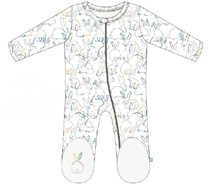 Easter baby footie | bunnies