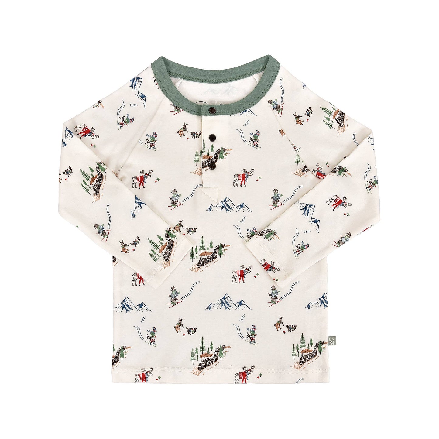 Long Sleeve Henley Shirt Mountain Express