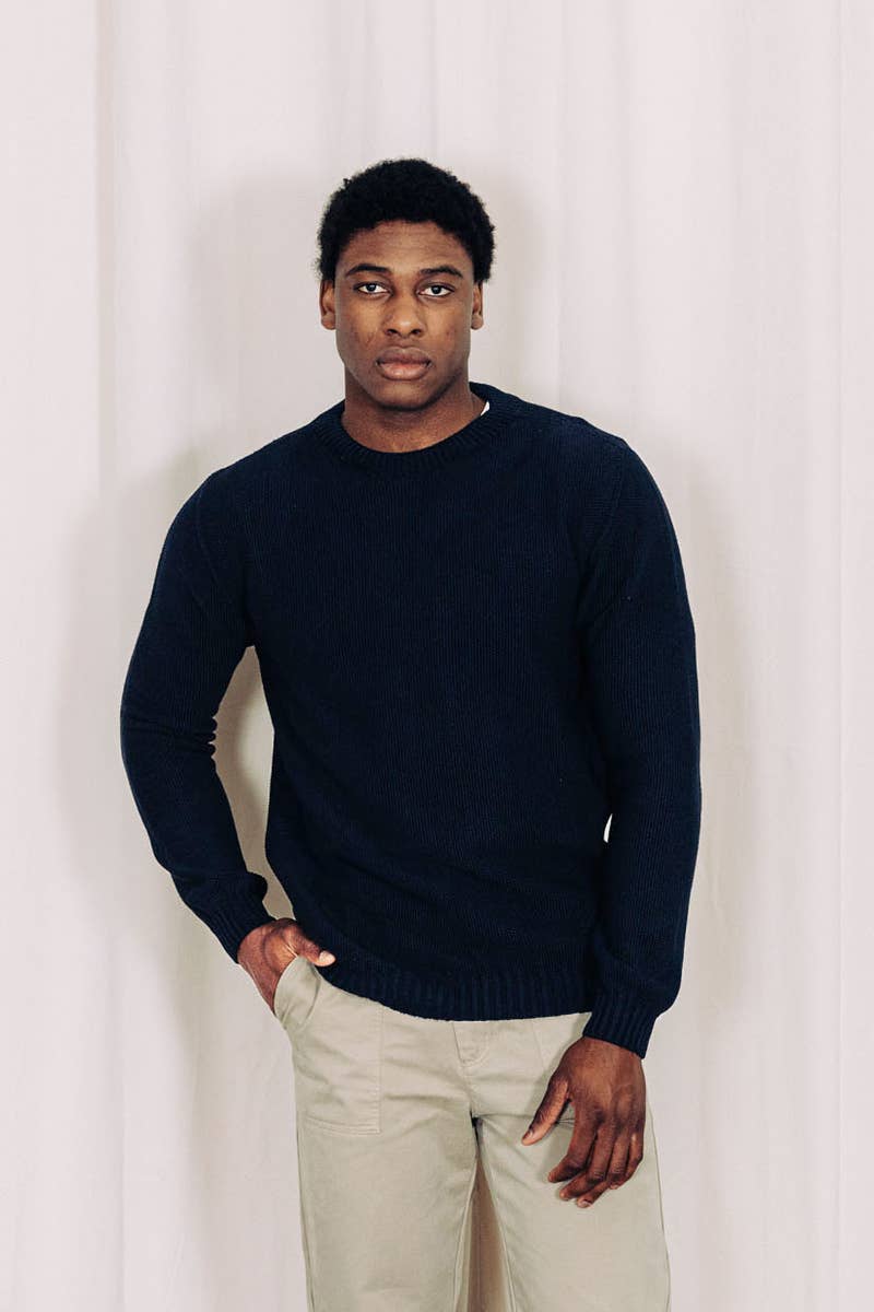 Organic Cotton 3D knitted rice stitch sweater