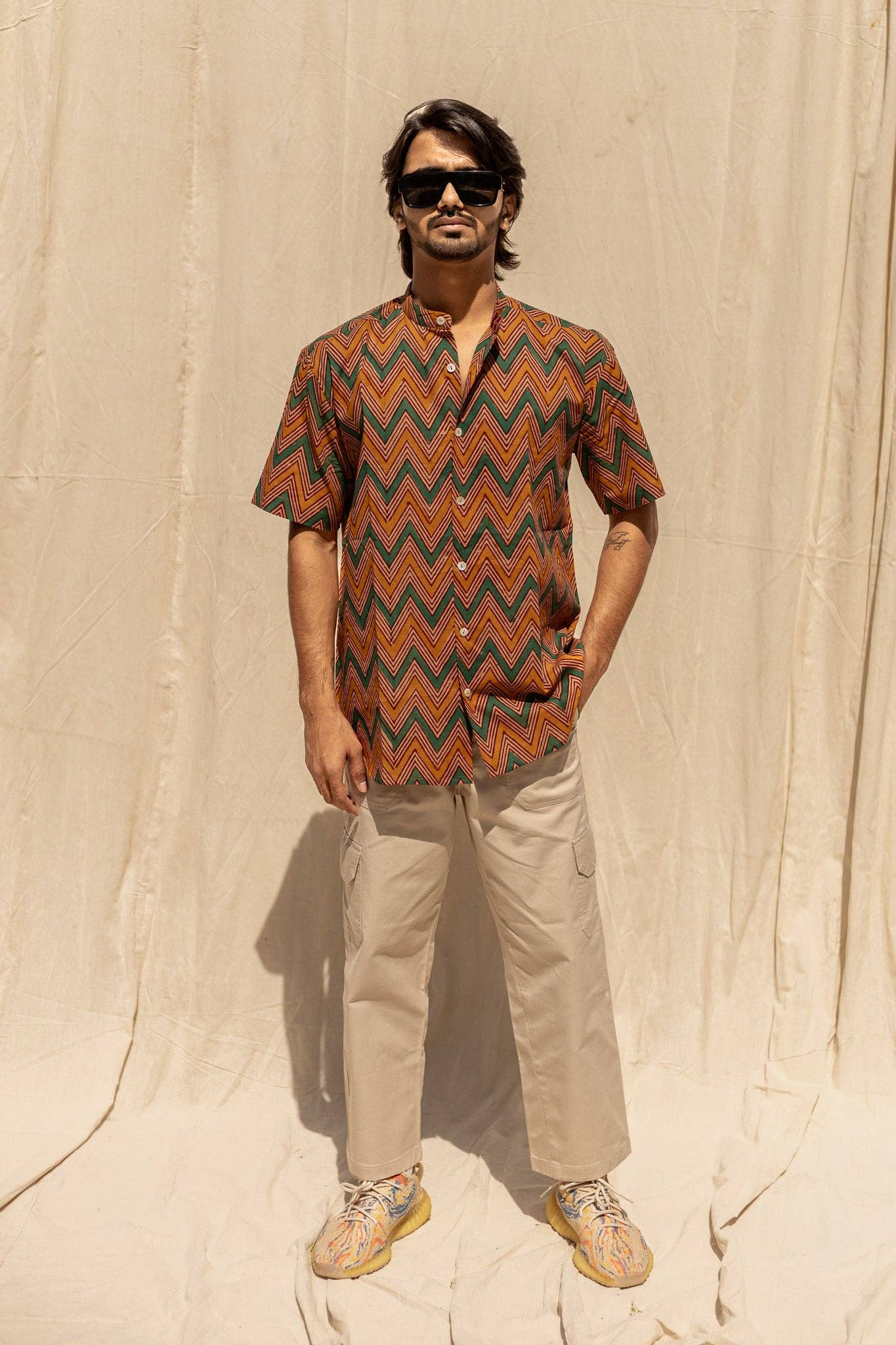Kaleidoscope Handblock Printed Cotton Shirt
