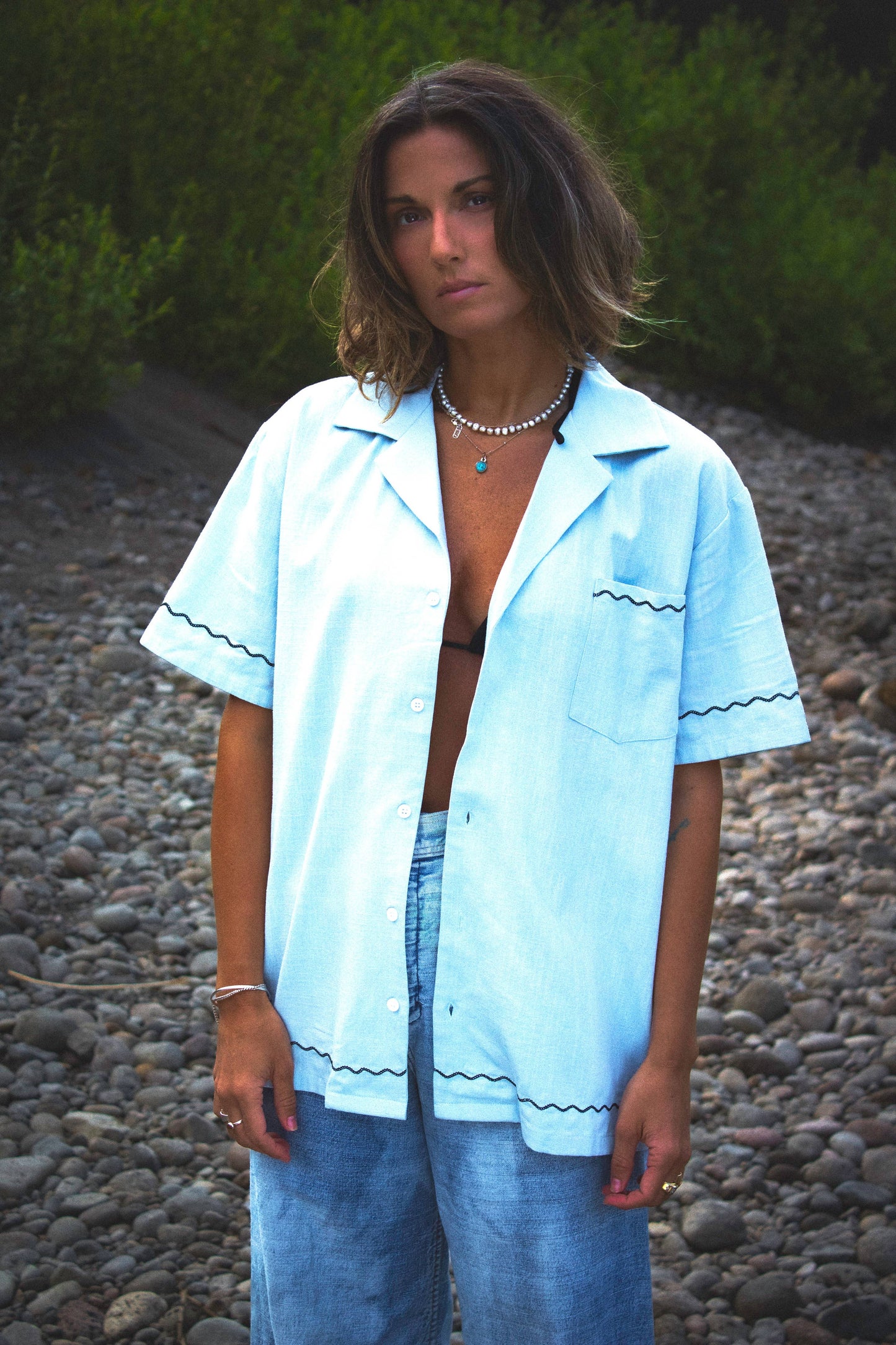 Dinner In Capri Camp Shirt