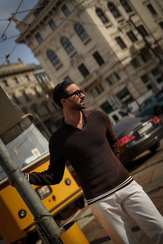 BROWN MILÃO KNIT POLO