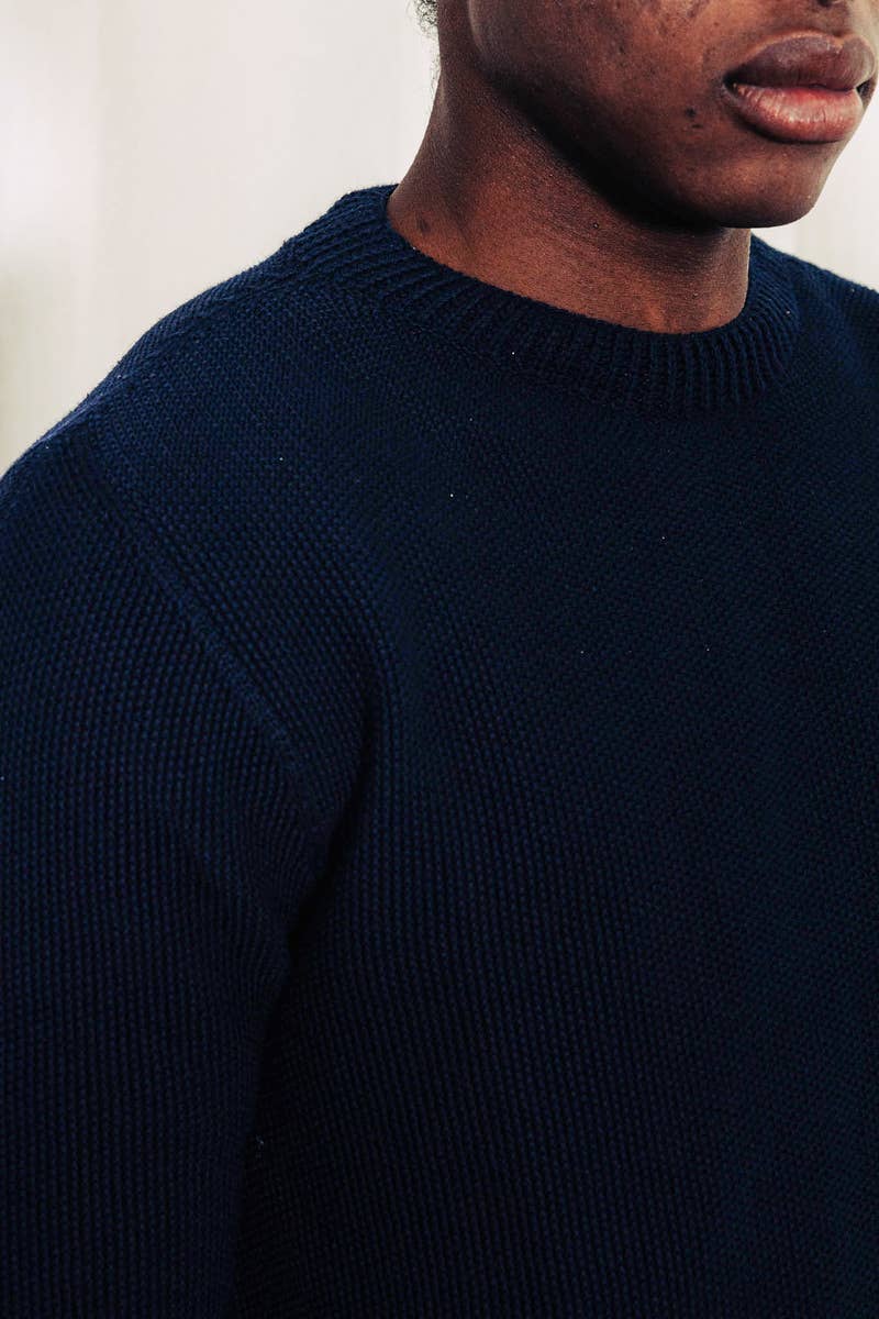 Organic Cotton 3D knitted rice stitch sweater