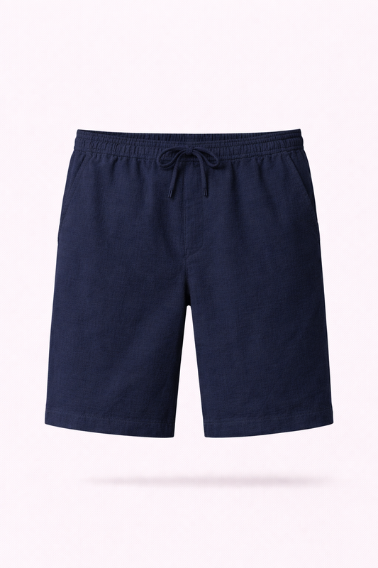 Navy Dobby Bermuda shorts