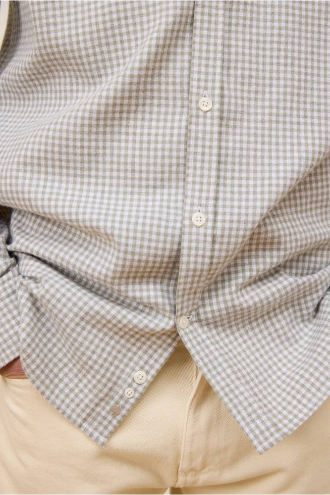 Honey Green Flannel Java Plaid Shirt