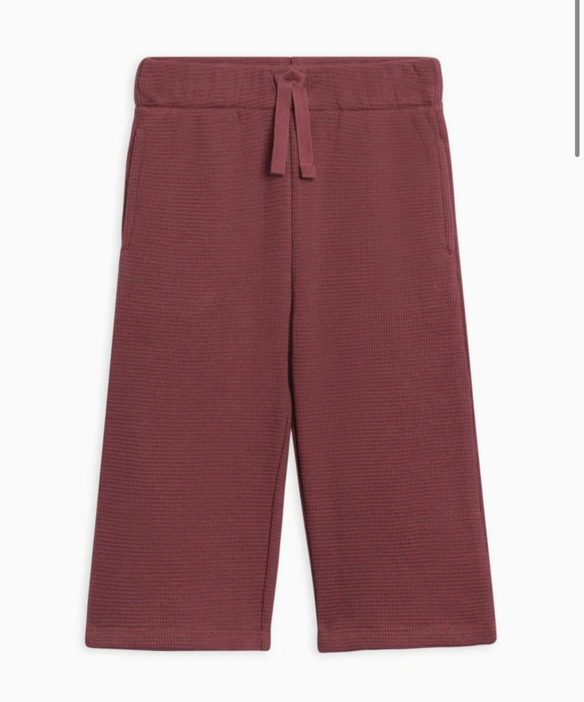 Clove Waffle Knit Straight Leg Pants - Mulberry