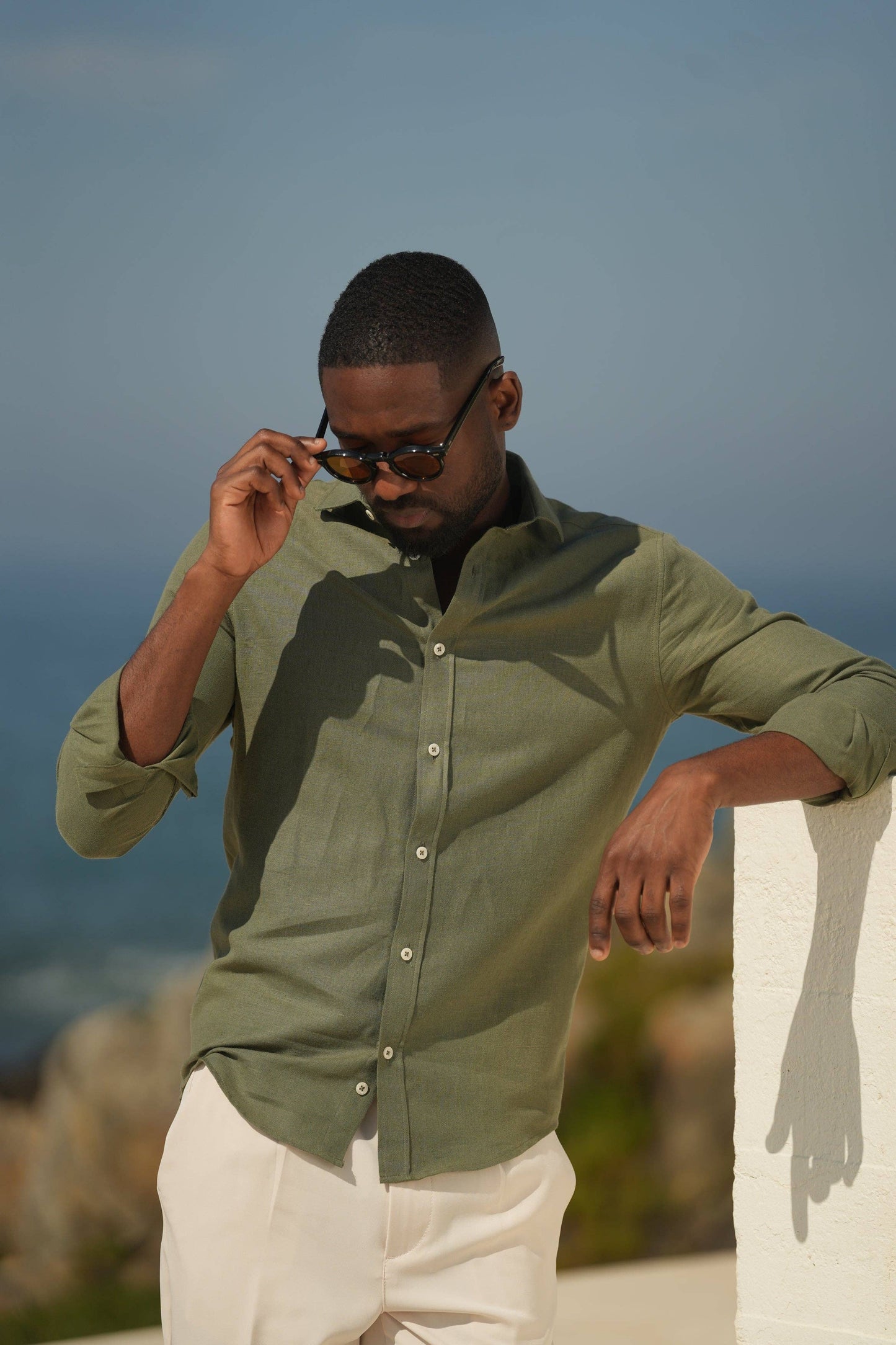 KHAKI LINEN SHIRT
