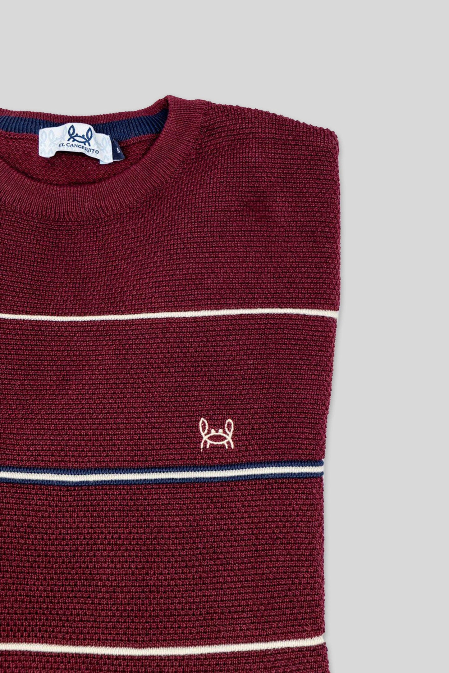 Maroon striped sweater