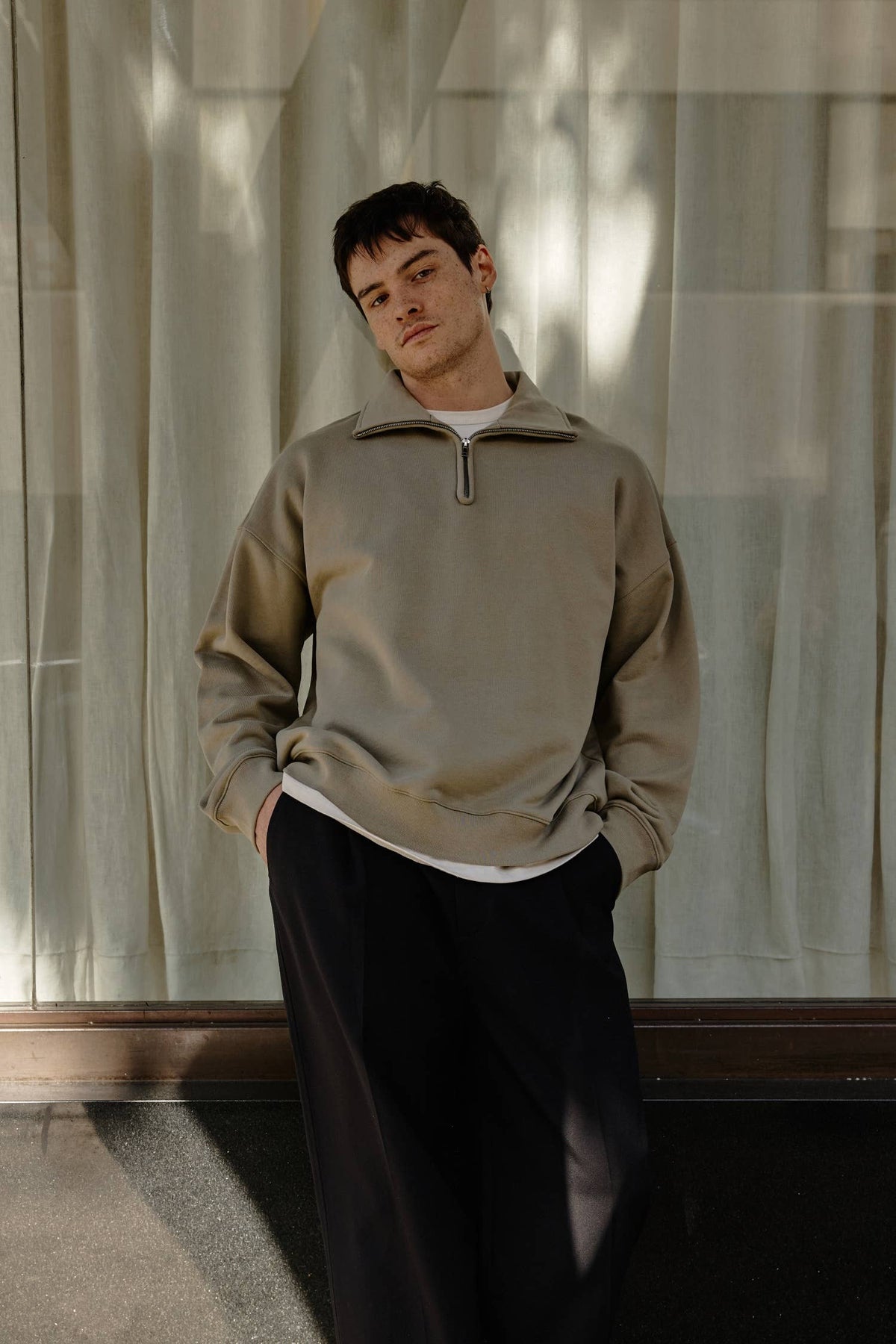 The Vince Sweater | Relaxed Quarter Zip Sweater