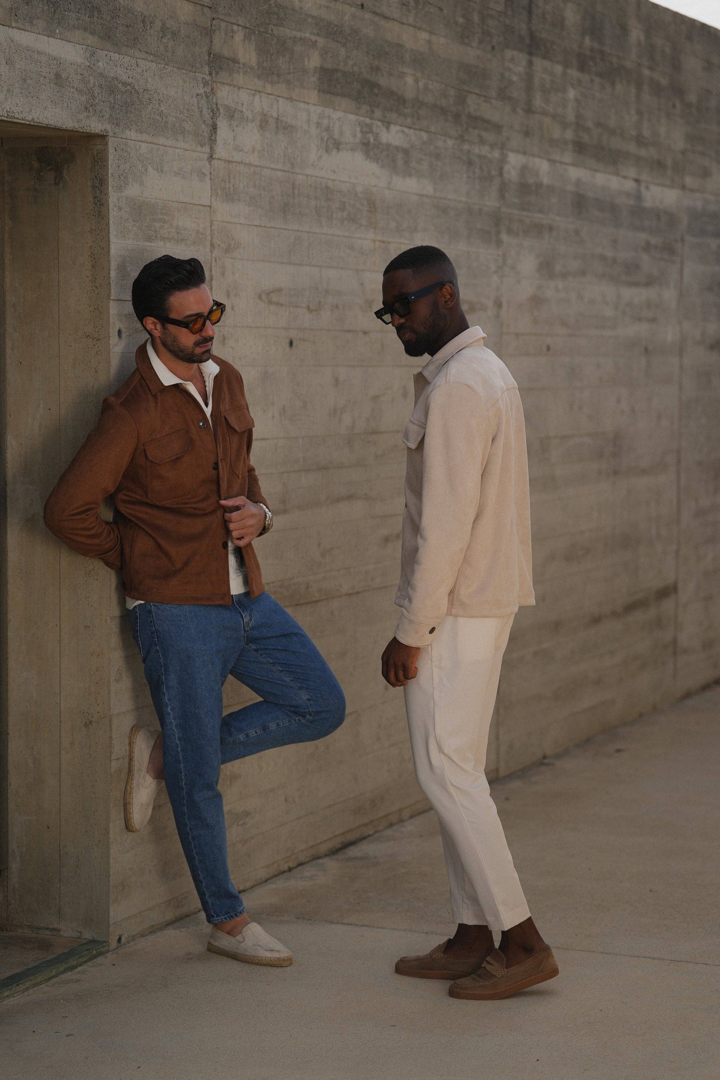 LIGHT BEIGE SUEDE OUTERSHIRT