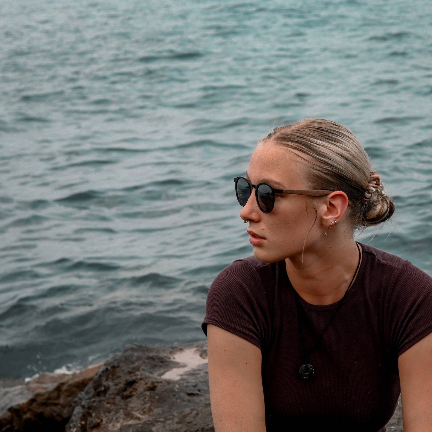 Hybrid Wooden Rounds - Real Wood & Polarized Lenses by WUDN