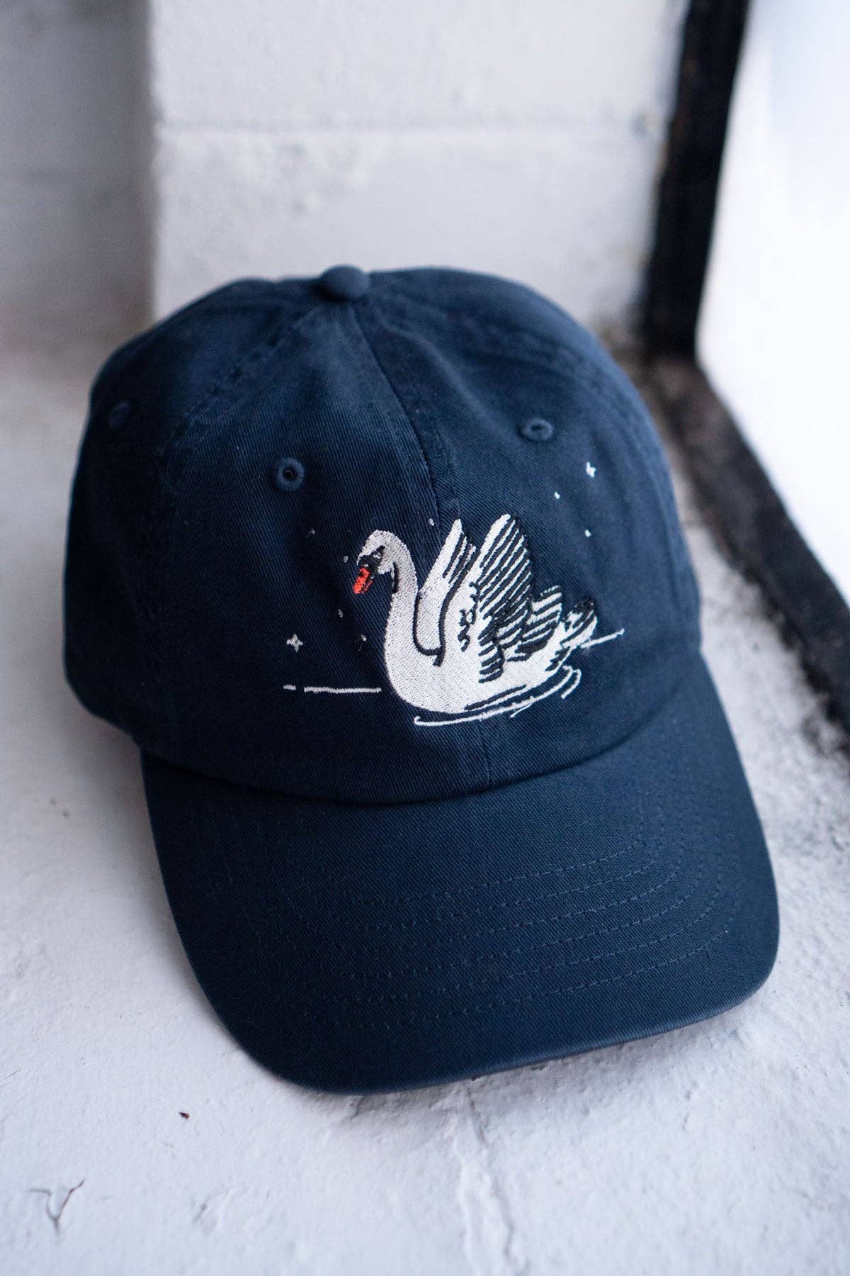 Night Swans Hat | Embroidered Swan Dad Hat