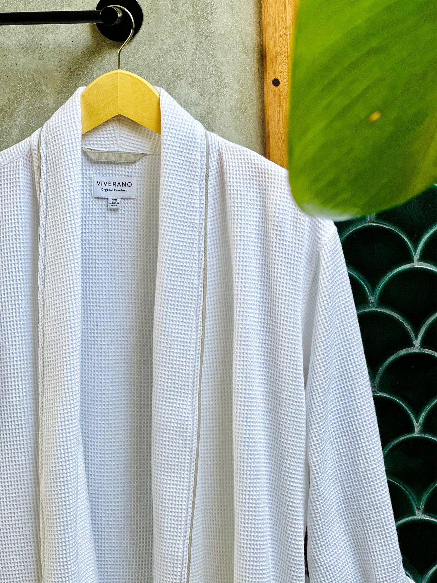 Men's Organic Waffle Weave Spa & Bath Robe (2 Colors)