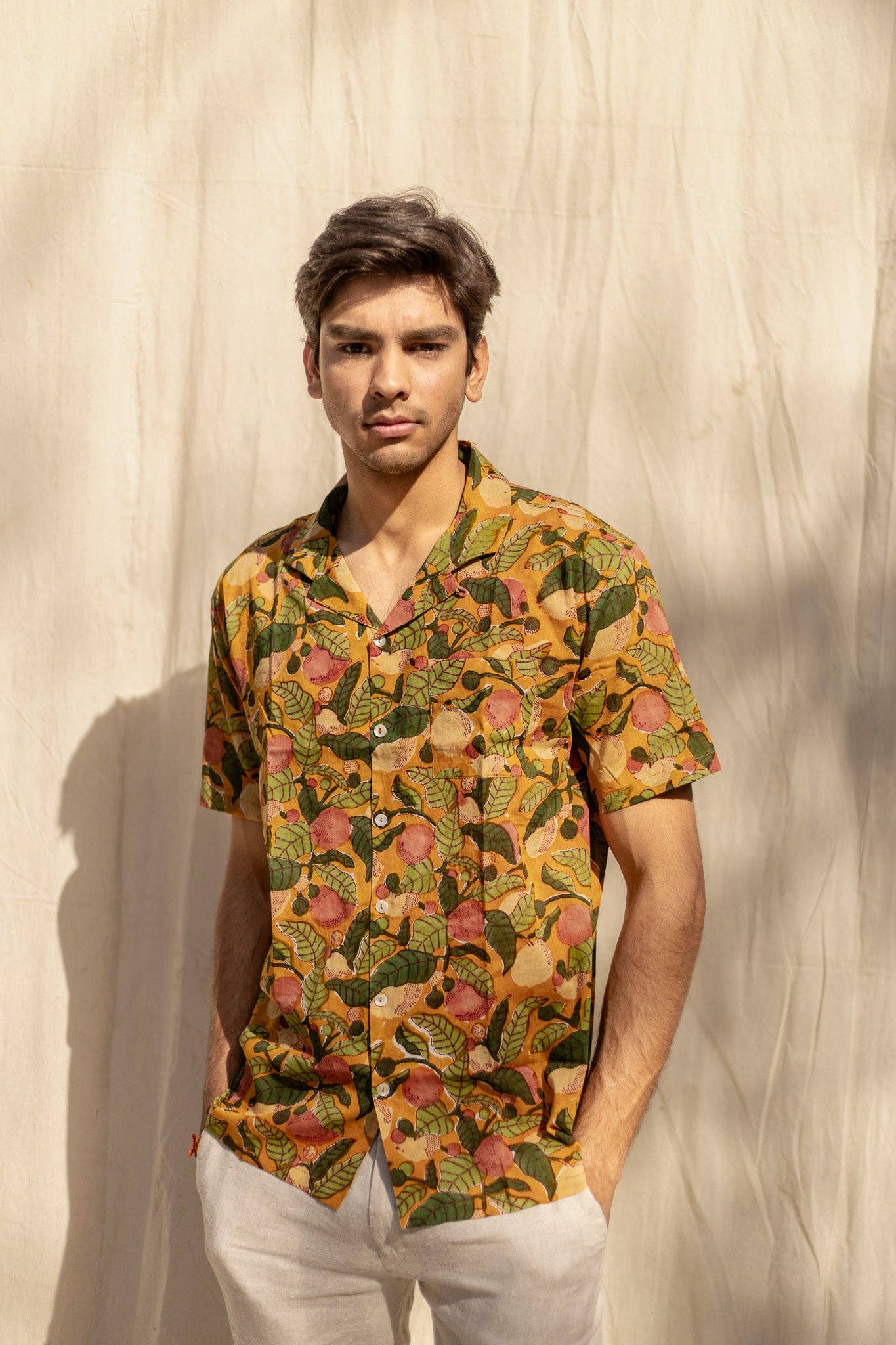 Aurora Handblock Printed Cotton Shirt