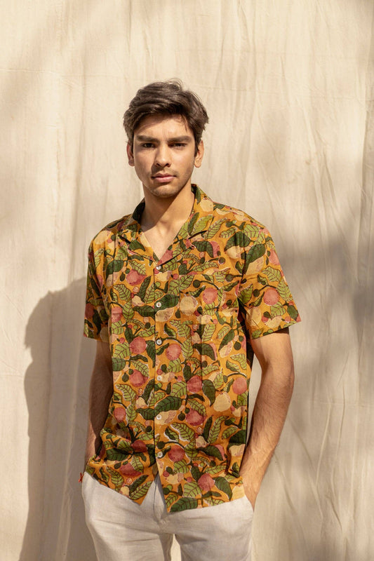 Aurora Handblock Printed Cotton Shirt