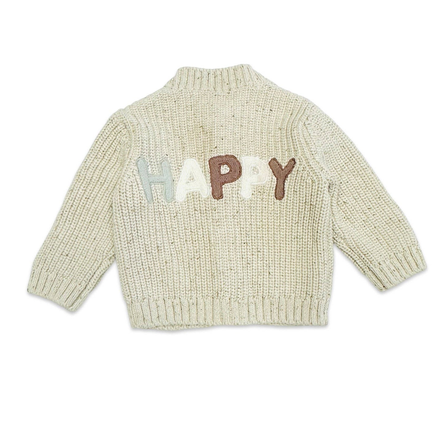 HAPPY Chunky Knit Slouchy Baby Pullover Sweater Organic