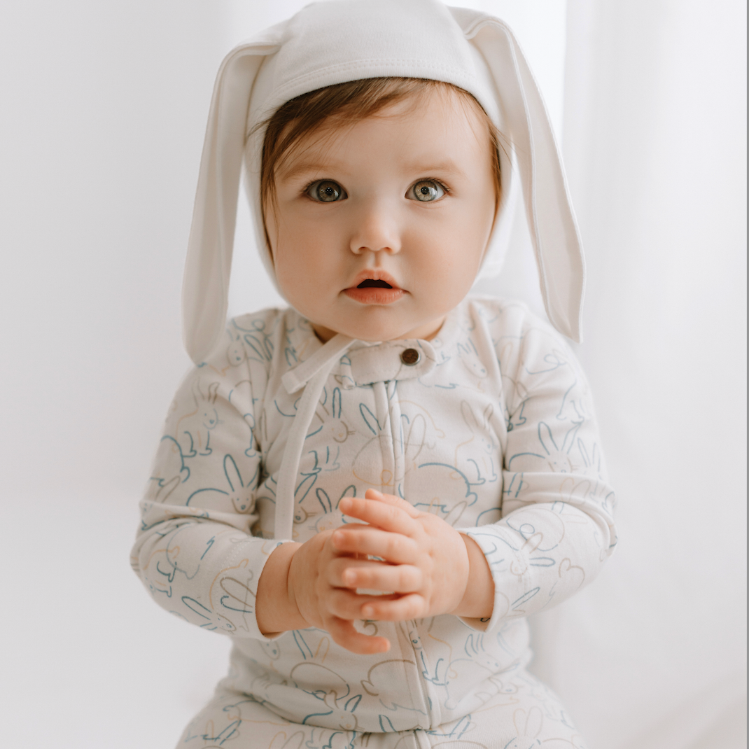 Easter baby footie | bunnies