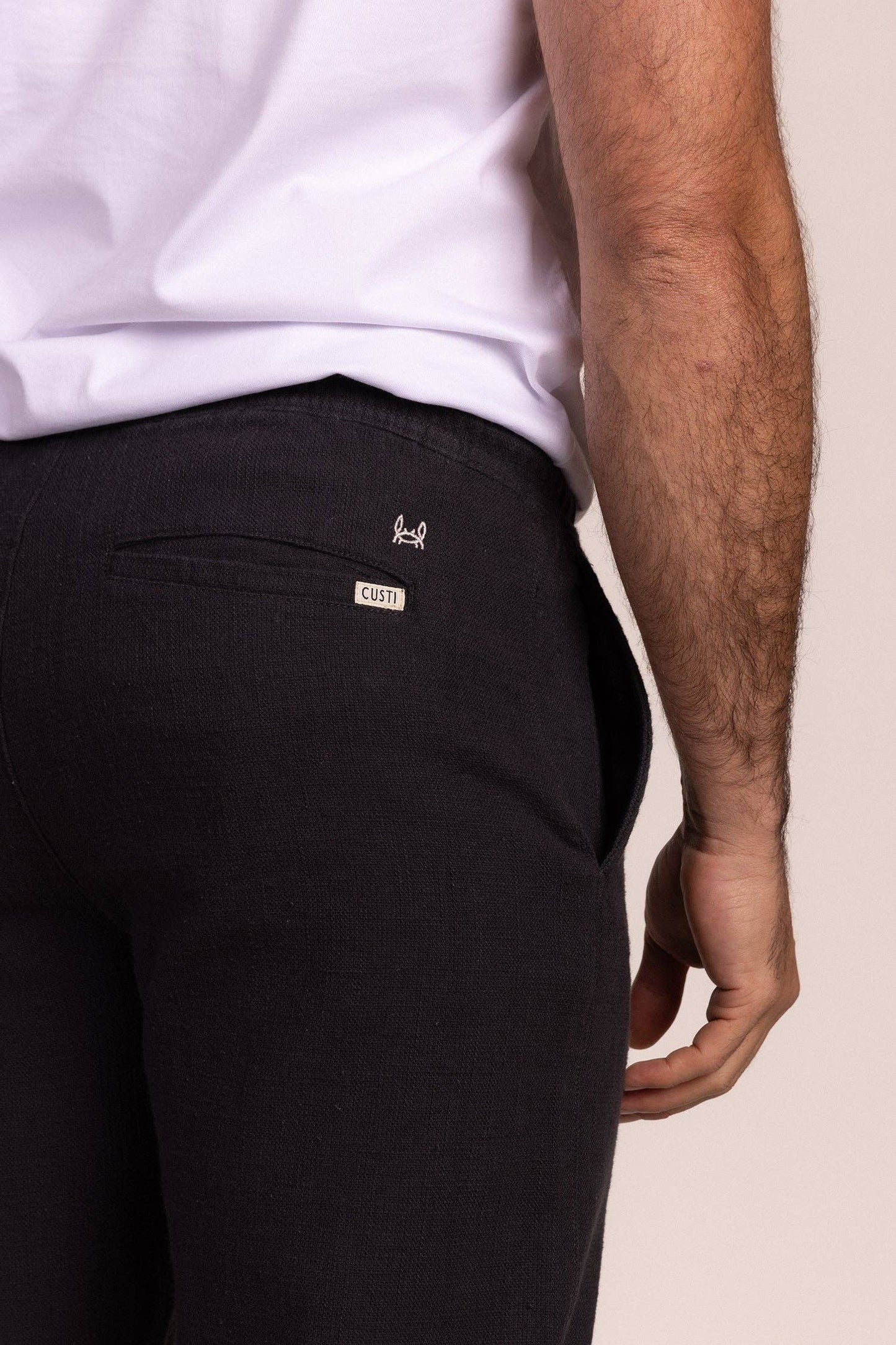 Navy Dobby Trousers
