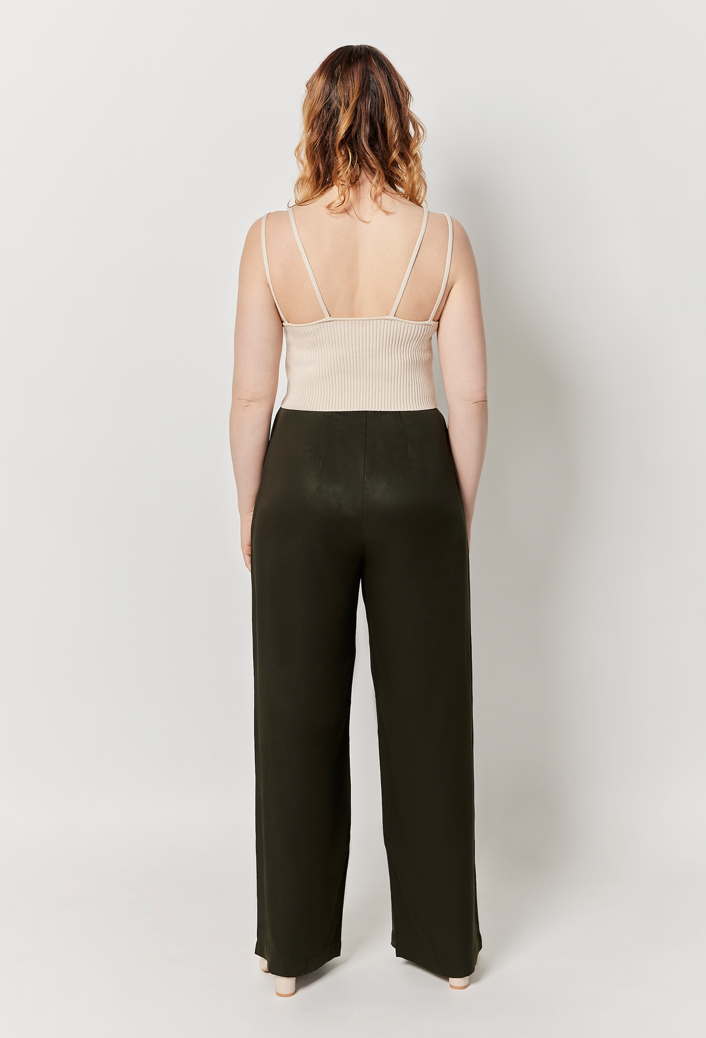 The Wide Leg Pant - Deep Olive