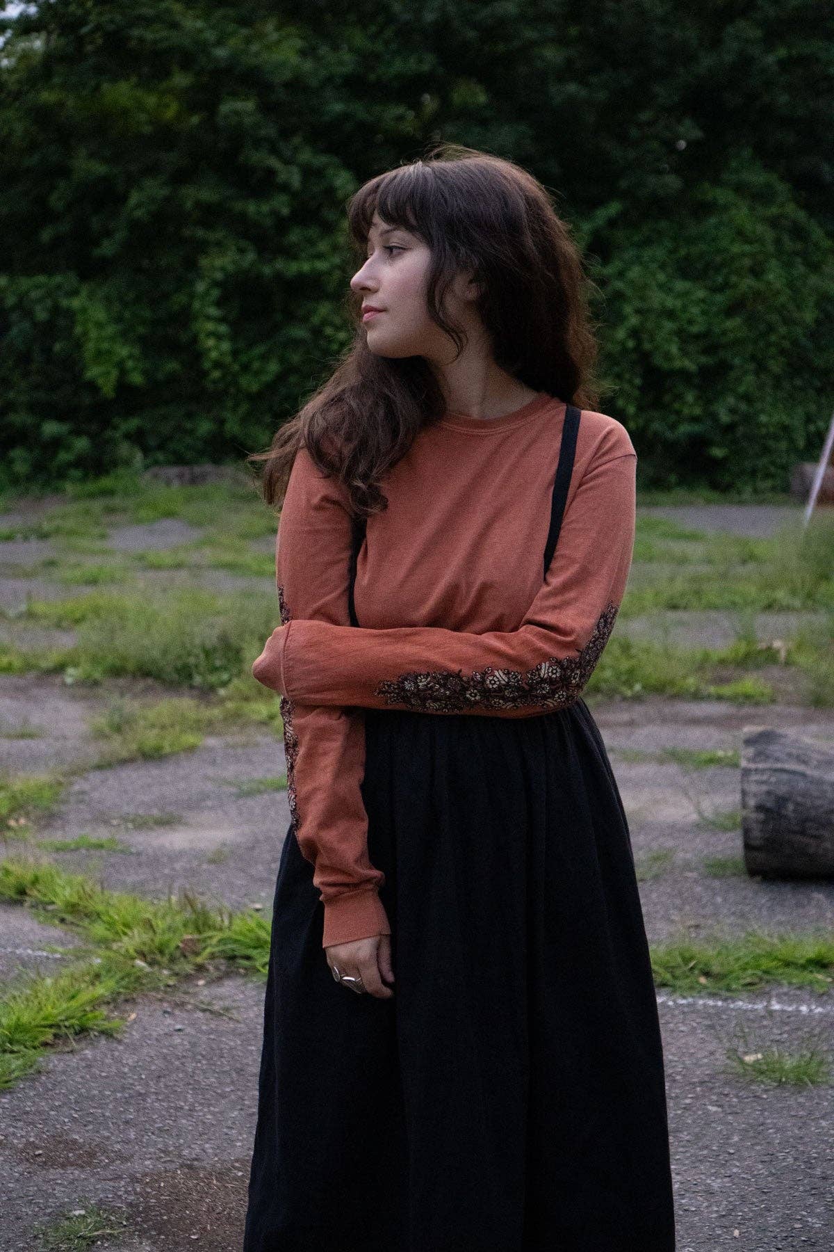 Folk Flowers Long Sleeve Tee | Printed Longsleeve