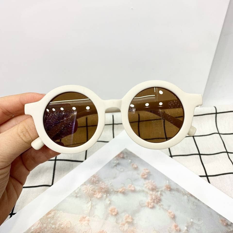 Vintage Kids Sunglasses, UV Protected Eyewear Round