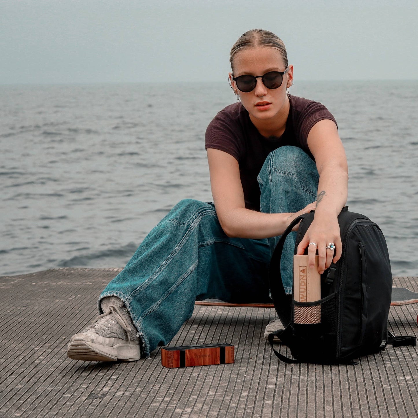 Hybrid Wooden Rounds - Real Wood & Polarized Lenses by WUDN