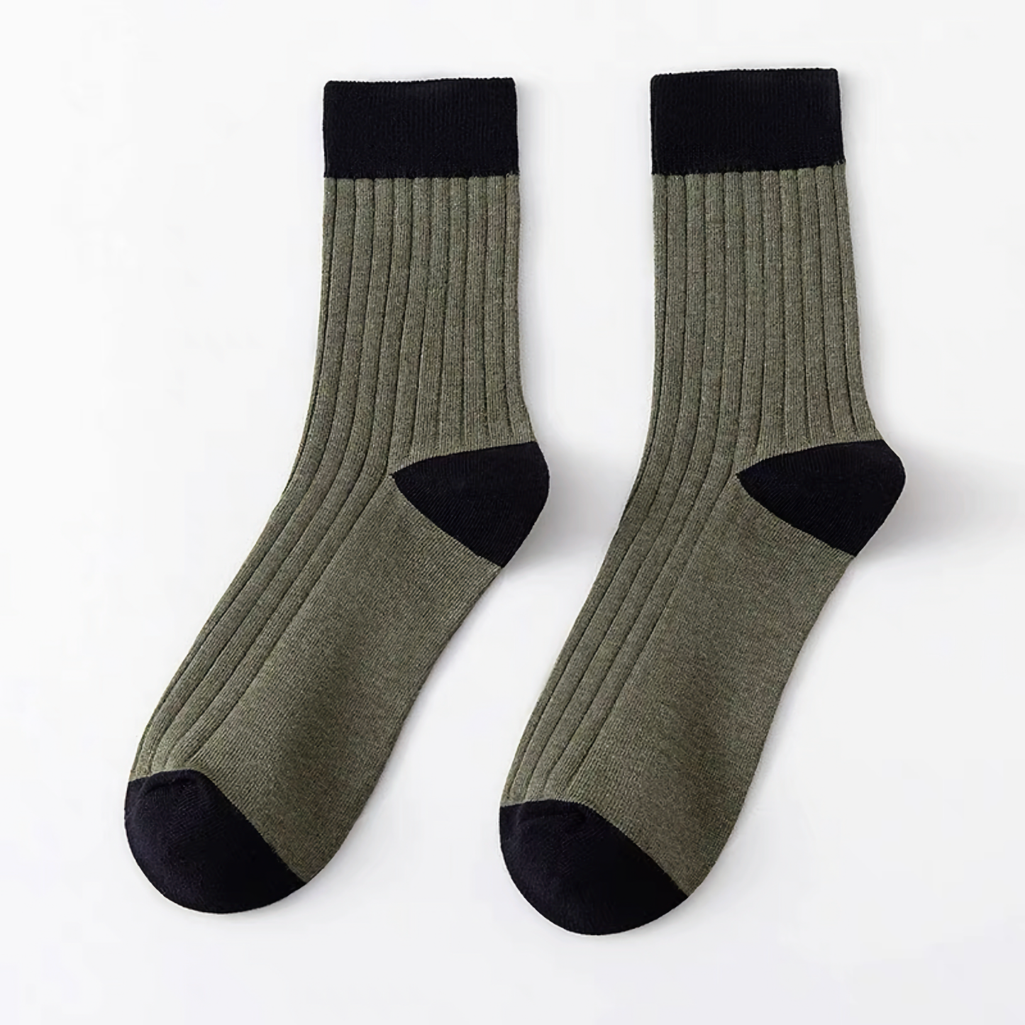 Men's Color Block Rib Socks - Men's Pure Cotton Socks The Upcycled Sock