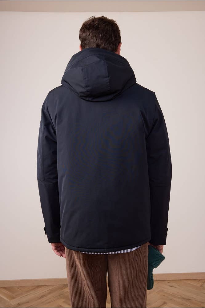 Navy Cosy Short Parka