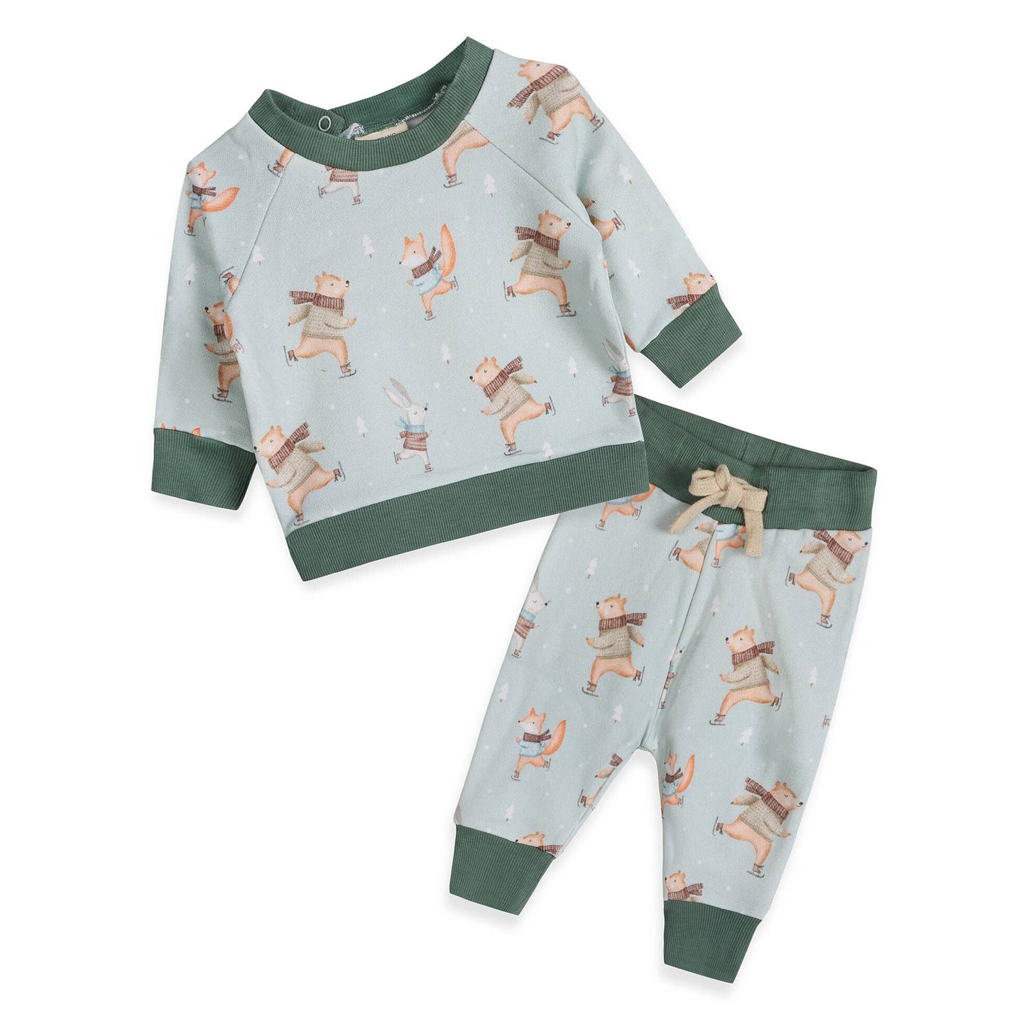 Ice Skaters Baby Sweatshirt & Pants Set (Organic Fleece)