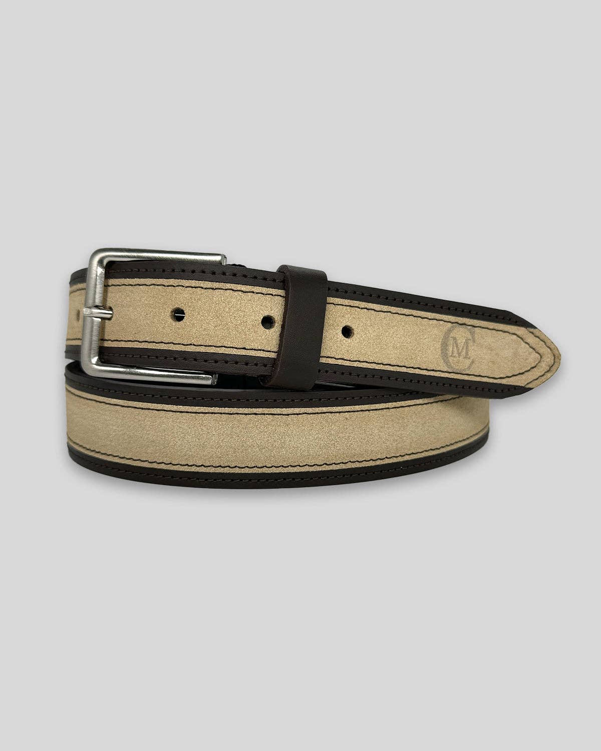 Beige Leather Belt