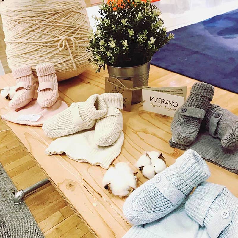 Milan Baby Booties Shoes Sweater Knit (Organic Cotton)
