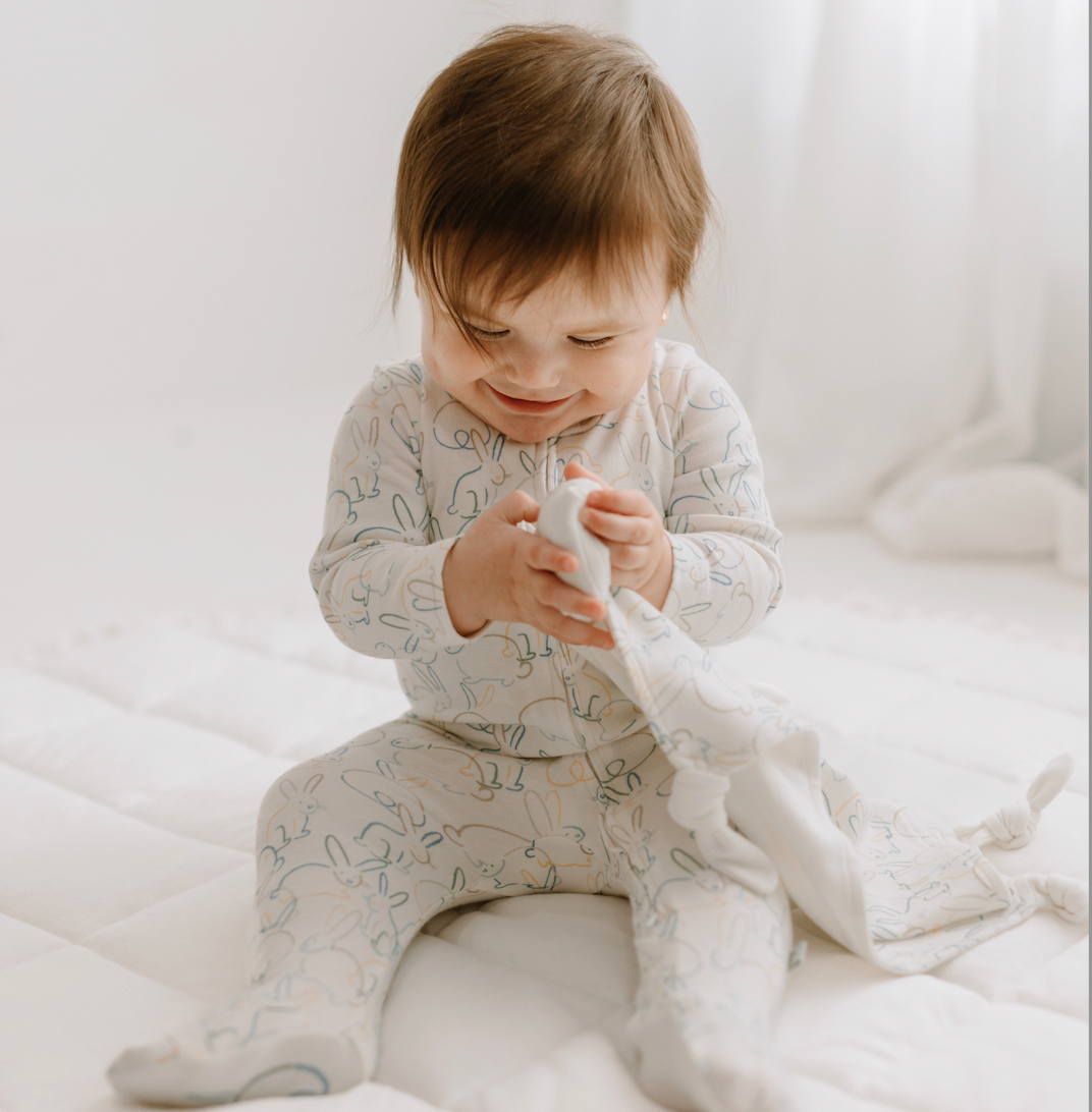 Easter baby footie | bunnies