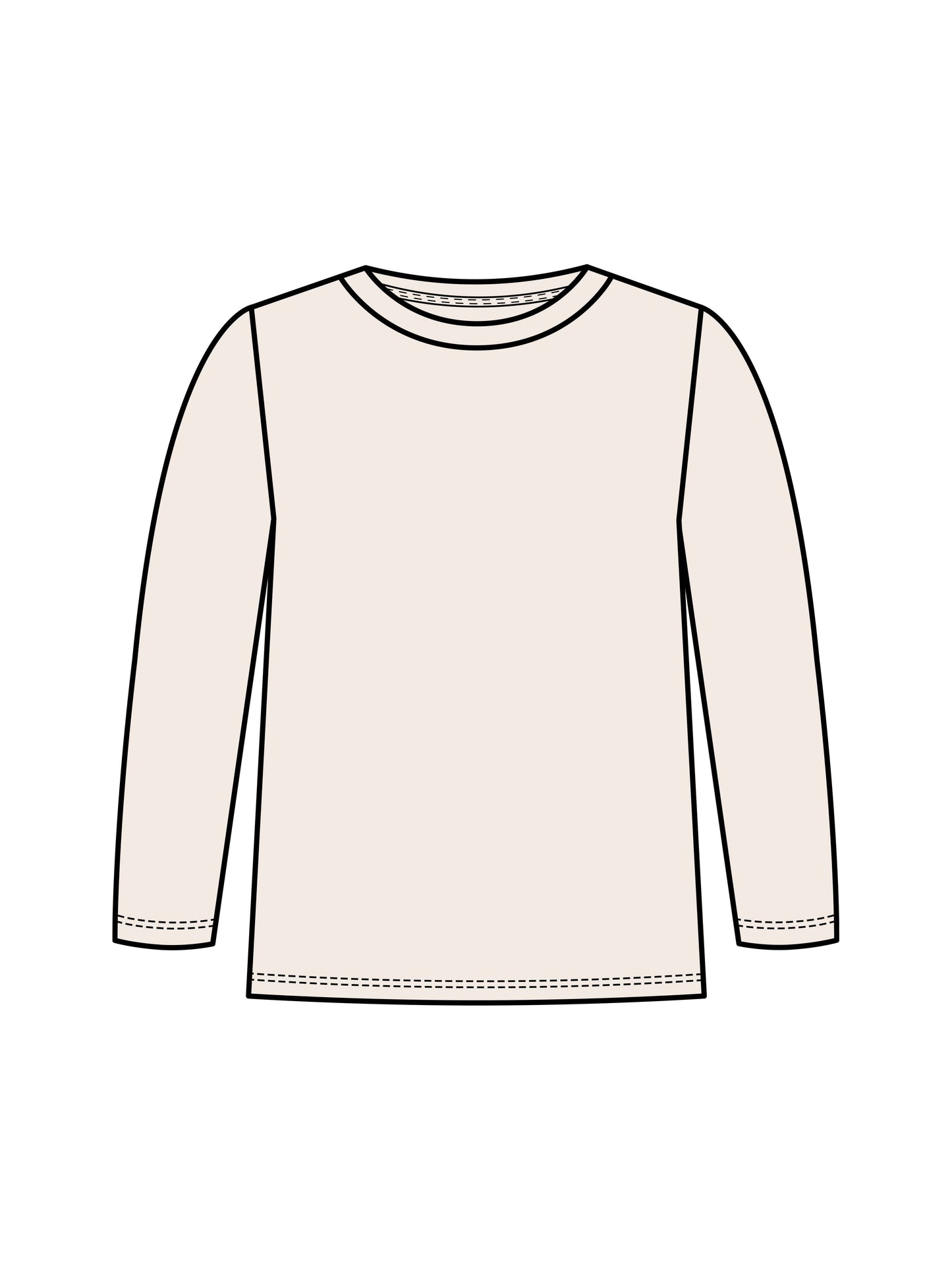 Rory Ribbed Long Sleeve Top - Ivory