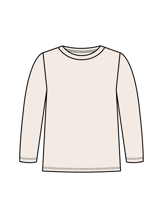 Rory Ribbed Long Sleeve Top - Ivory